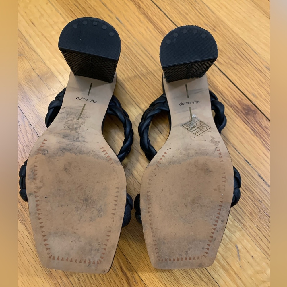 LIKE NEW!! Dolce Vita Black Braided Women's Sandals - Picture 5 of 8